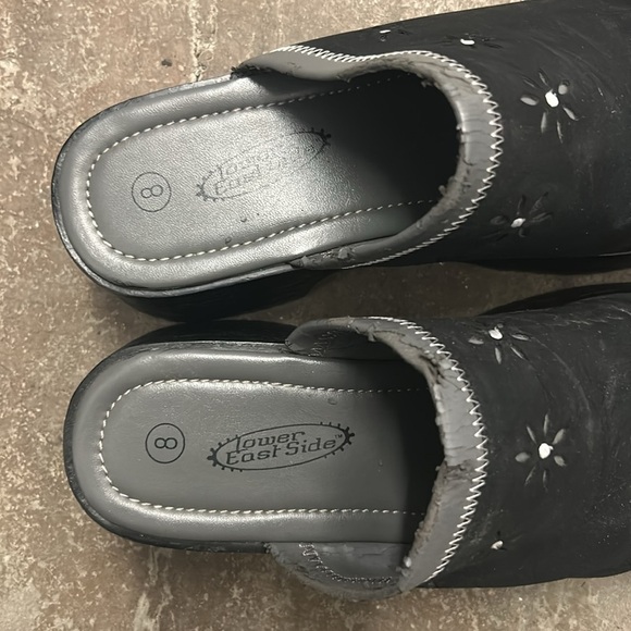 Black Platform Clogs vintage 90s y2k chunky mules lower eastside - Picture 5 of 5